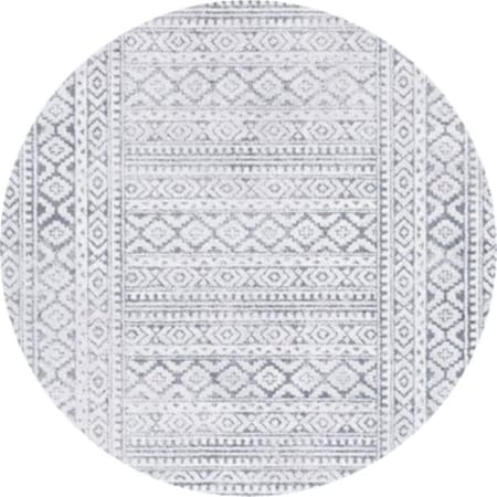 Safavieh 6 ft. 7 in. x 6 ft. 7 in. Toscana Round Power Loomed Rug; Grey & Ivory TOS658F-7R